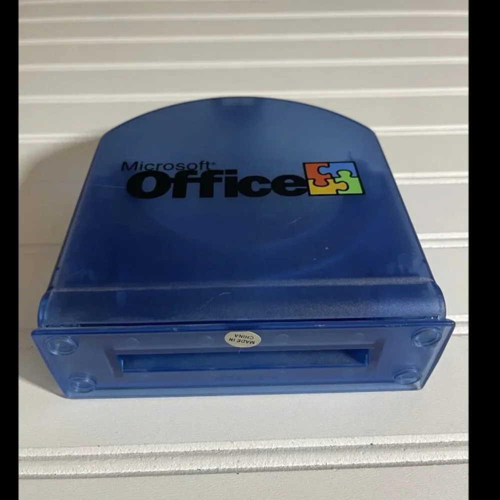 Vintage Microsoft Office CD DVD Case for Car Travel Office Portable Organizer